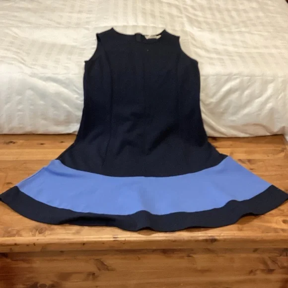 Dark Navy with Lighter Blue Accent Dress - Picture 1 of 3